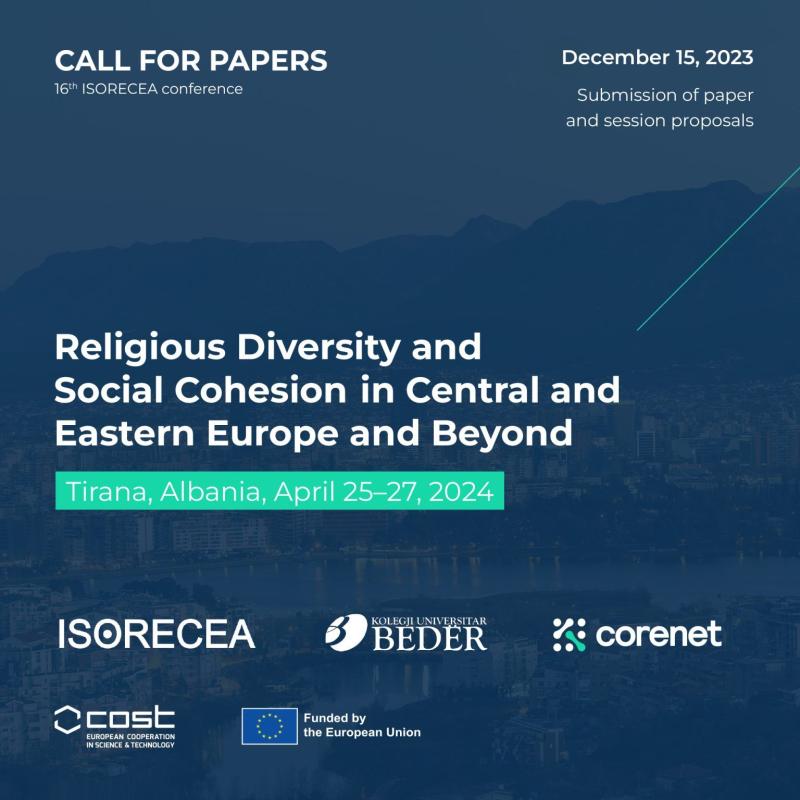 16th ISORECEA conference “Religious Diversity and Social Cohesion in Central and Eastern Europe and Beyond”