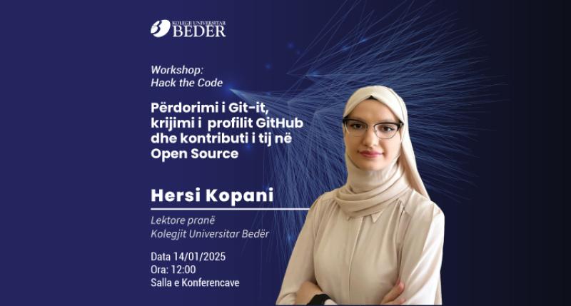 Workshop: Hack the Code: Perdorimi i Git-it, krijimi i profilit GitHub