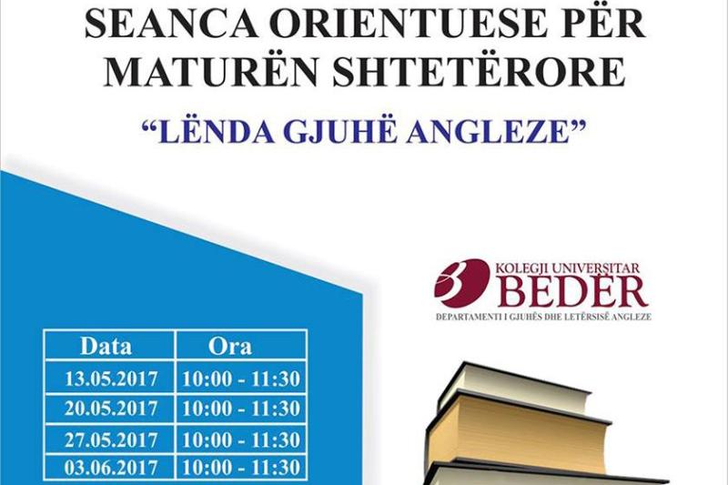Foto Seancat orientuese për maturën shtetërore në lëndën e gjuhës Angleze