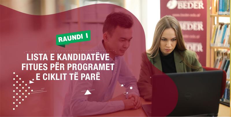 Foto Lista e kandidatëve fitues - Raundi I (2022-2023)