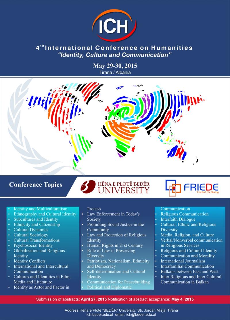 Foto Call for papers ICH 2015: Identity, Culture and Communication