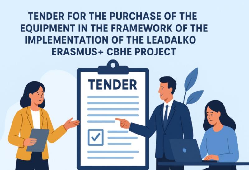 Foto Open Call for Tender: LEADALKO Erasmus+ CBHE Project Supply Contract